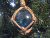 2" Glass Float in Rope Netting - Ornament Set  of 12