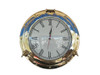 Porthole Clock - Solid Brass Deluxe Class - 15"