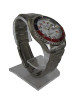 Men's Long Life Nautical Blue & Red Bezel, SS Band Watch