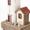 Lighthouse with LED Light - Wood - 9"