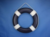 Blue Painted Decorative Life Ring with White Rope Bands 20"