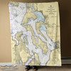 Nautical Chart Blanket – Whidbey Island, WA
