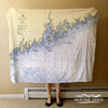 Nautical Chart Blanket – Coast of Maine