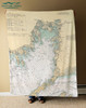 Nautical Chart Blanket – Woods Hole, MA