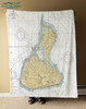 Nautical Chart Blanket – Block Island, RI