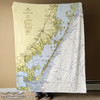 Nautical Chart Blanket – Long Beach Island, NJ