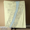 Nautical Chart Blanket – New York City to Hastings-on-Hudson, NY