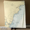 Nautical Chart Blanket – Biddeford, ME