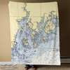 Nautical Chart Blanket – Blue Hill / Stonington, ME 