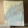 Nautical Chart Blanket – Casco Bay to Harpswell, ME
