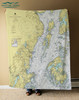 Nautical Chart Blanket – Penobscot Bay, ME