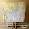 Nautical Chart Blanket - Cotuit - Santuit, MA