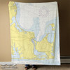 Nautical Chart Blanket - Edgartown, Chappaquiddick, MA 