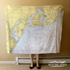 Nautical Chart Blanket - Osterville Vintage, MA