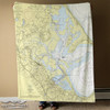 Nautical Chart Blanket - Plymouth & Duxbury, MA