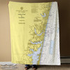 Nautical Chart Blanket - Long Branch to Seaside Park, NJ