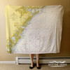 Nautical Chart Blanket - Avalon to Stone Harbor, NJ