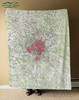 Nautical Chart Blanket - Athens, GA