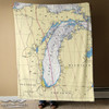 Nautical Chart Blanket - Lake Michigan, MI