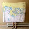 Nautical Chart Blanket - Les Cheneaux Islands, MI