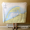 Nautical Chart Blanket - Presque Isle, PA