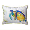 Blue Sea Turtle II Pillow - Large - 16" x 20" 