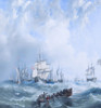 Nautical Canvas Print - The Channel Fleet in Heavy Weather - Closeup 1