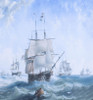 Nautical Canvas Print - The Channel Fleet in Heavy Weather - Closeup 2