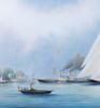 Nautical Canvas Print - Britannia and Vigilant off the Royal Yacht Squadron's Headquarters - Closeup 1