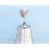 Brushed Nickel Hanging Ship's Bell - 16"