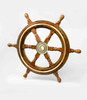 Ship Wheel - Premium Rosewood with Brass Rim- 24"