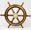 Ship Wheel - Premium Rosewood with Brass Rim- 24"