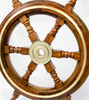 Ship Wheel - Premium Rosewood with Brass Rim- 24"