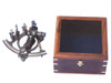  Antique Brass Sextant 7" with Rosewood Box