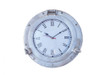 Porthole Clock - Brushed Nickel -  Deluxe Class - 8"