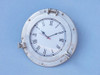 Porthole Clock - Brushed Nickel -  Deluxe Class - 8"
