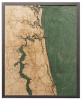 Jacksonville , FL - 3D Nautical Wood Chart