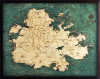 Antigua - 3D Nautical Wood Chart
