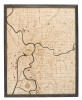 Sacramento, California - 3D Nautical Wood Chart