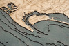 San Diego, California - 3D Nautical Wood Chart