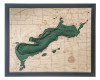 Green Lake, Wisconsin - 3D Nautical Wood Chart