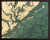 Charleston, South Carolina - 3D Nautical Wood Chart