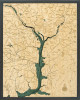 Washington, D.C. - 3D Nautical Wood Chart