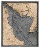 Delaware Bay, Delaware - 3D Nautical Wood Chart