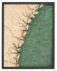 Georgia Coast - 3D Nautical Wood Chart