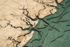 Georgia Coast - 3D Nautical Wood Chart