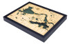 Lake Okoboji, Iowa - 3D Nautical Wood Chart