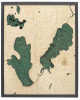 Burt & Mullet, Michigan - 3D Nautical Wood Chart