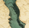 Canandaigua Lake, New York - 3D Nautical Wood Chart