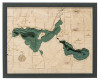 Crooked Lake, Michigan - 3D Nautical Wood Chart